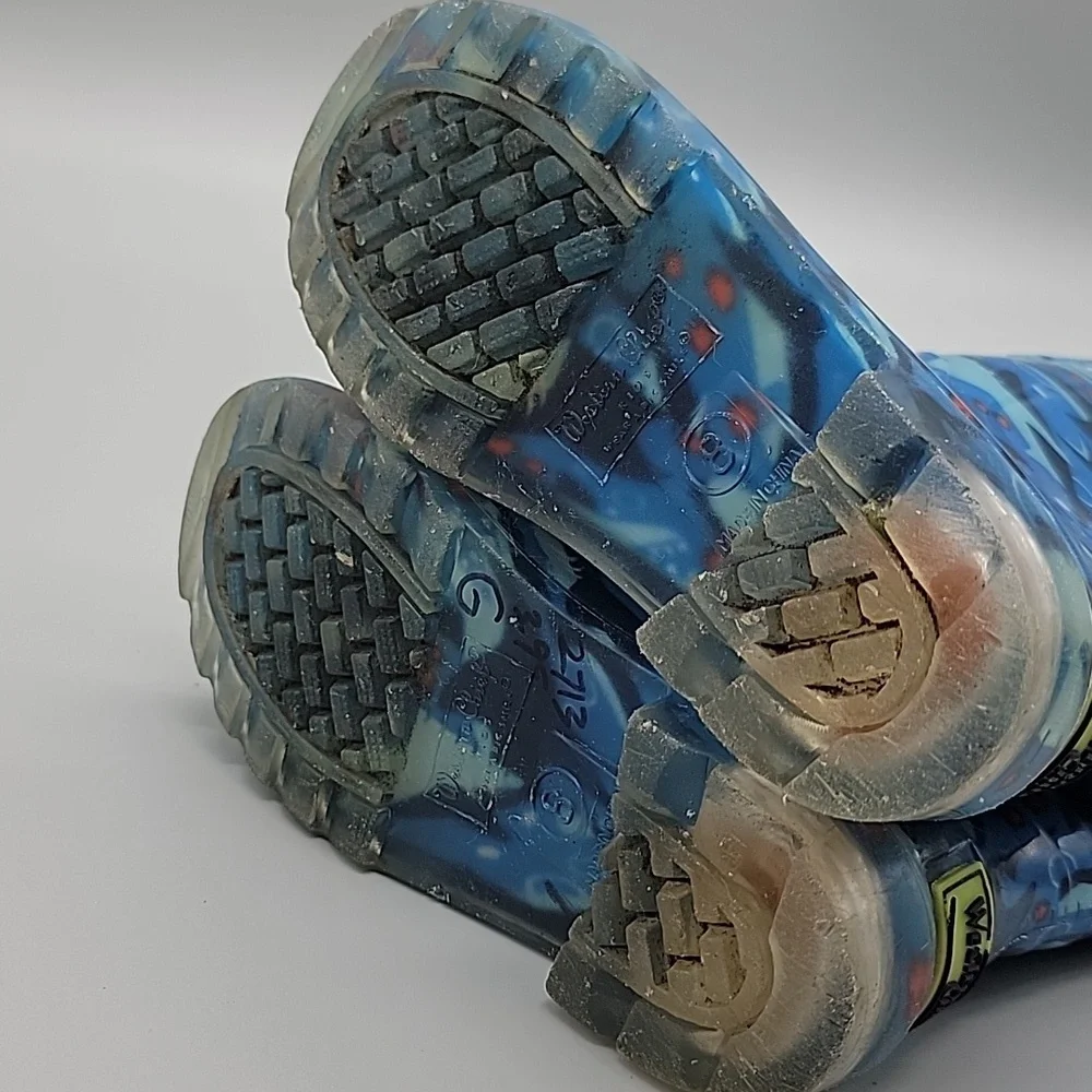 Light Up Shark Chase Blue Rain Boots